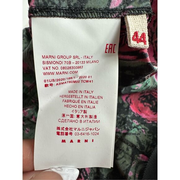 NWT Marni Sleeveless Floral Poplin Starlight A-Line Dress Size US 8 $1390 - Picture 11 of 11